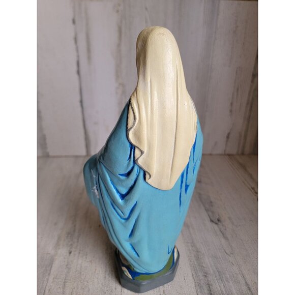 Virgin‎ Mary plaster vintage religious home decor Bible xmas - Picture 6 of 9